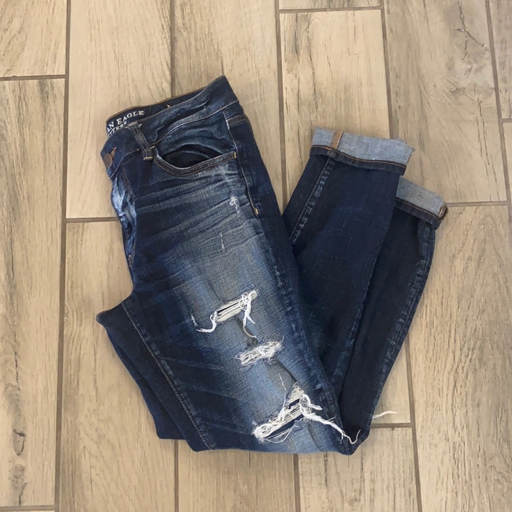 American eagle ripped jean jegging 12